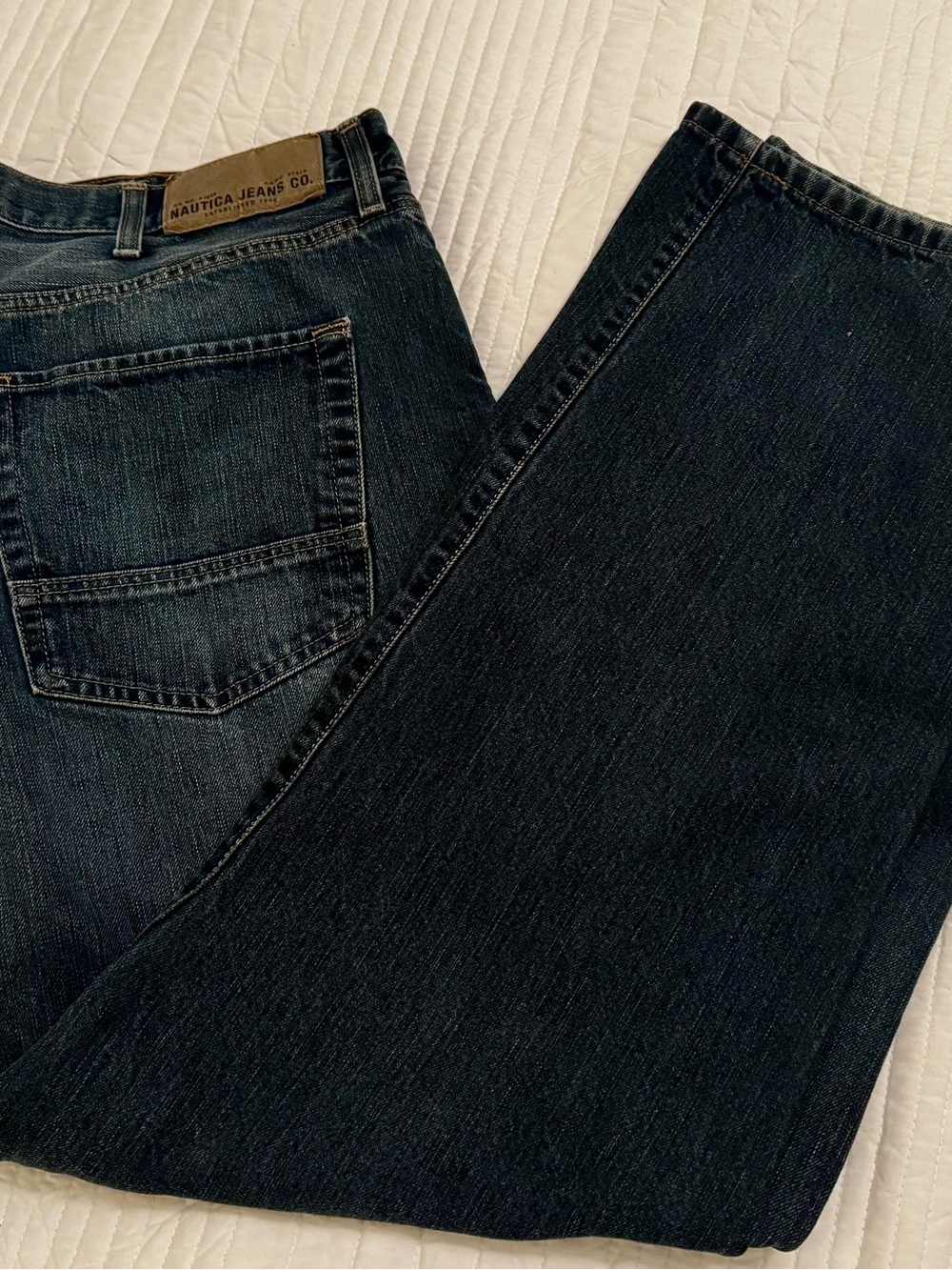 Nautica Men’s Dark Indigo Relaxed Fit Jeans 40x30